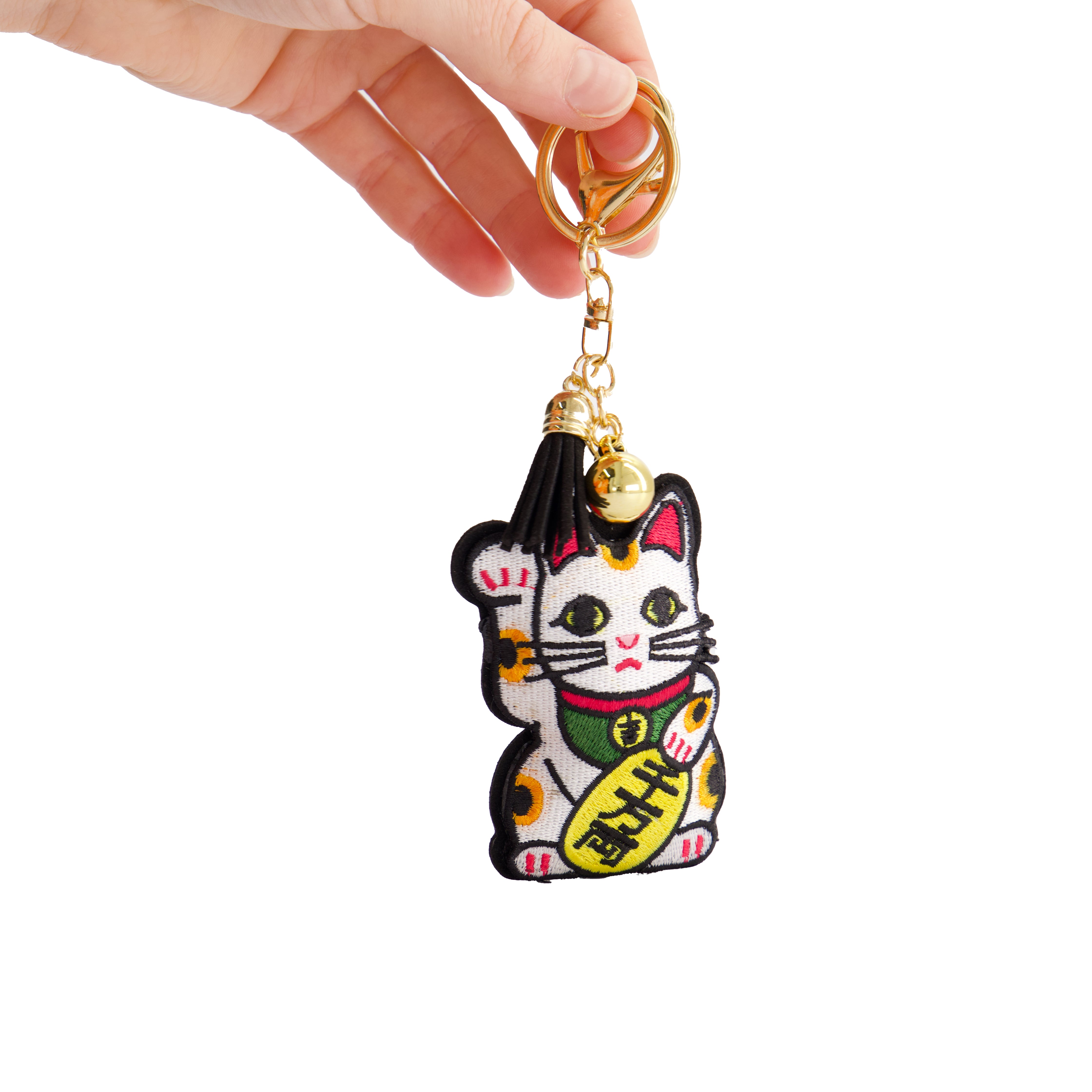 Lucky Cat Patch nøglering - Multicolor